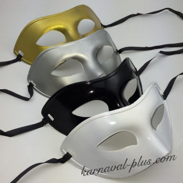 Венецианская однотонная маска, цвета микс